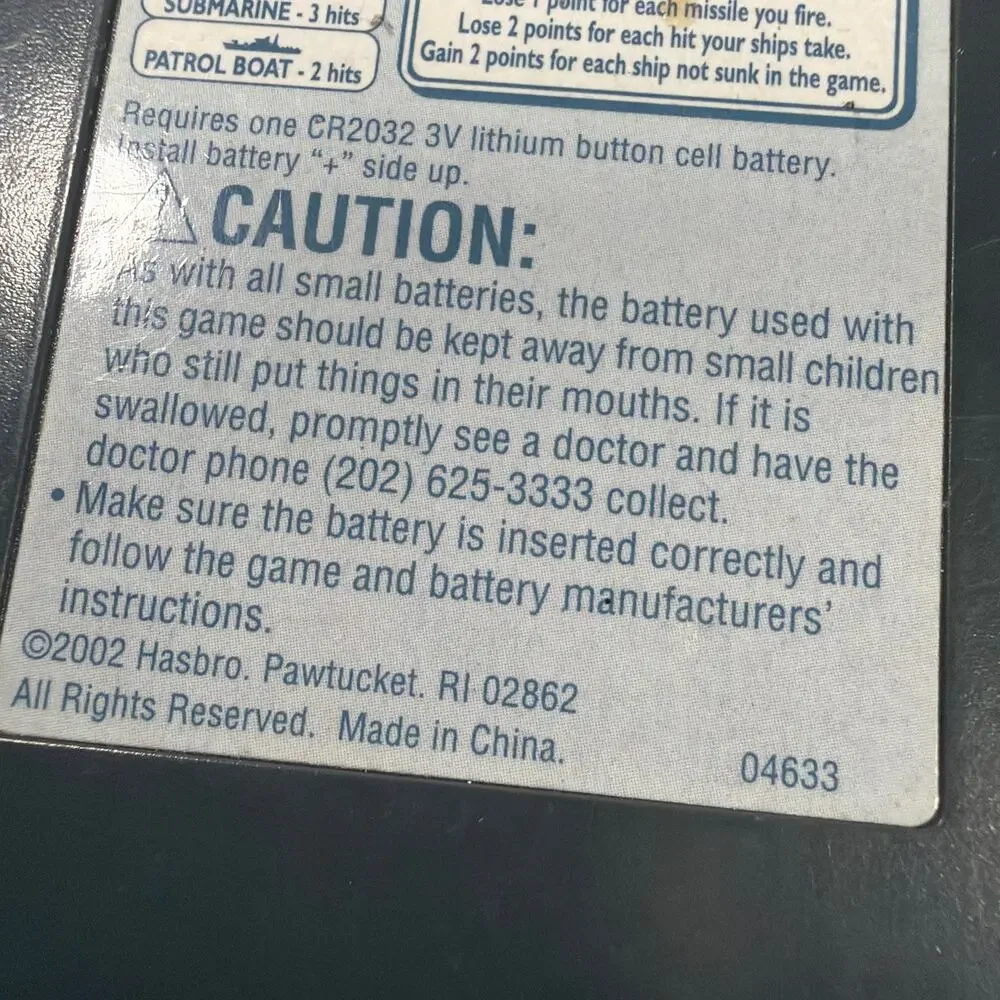 Hasbro MB Electronic Hand-Held Battleship Game 04633 Tested Working